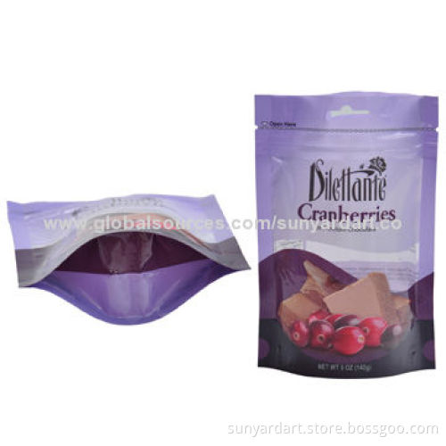 Stand-up Plastic Bags with Bottom/Sides Gusset, Euro Hole, Window